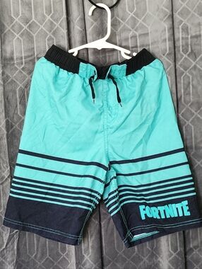 Fortnite Boys' Aqua & Navy Swim Shorts